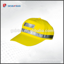 HI-VIS REFLECTIVE BASEBALL CAP SAFETY HAT WITH BREATHABLE MESH HIGH VISIBILITY